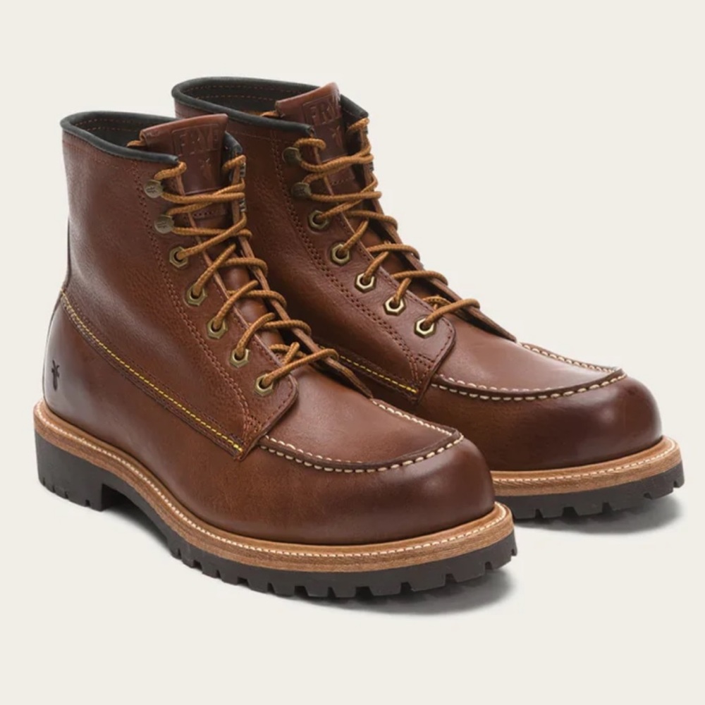 Frye Dakota Mid-Lace Men’s Size 12 Redwood Heritage Tumbled Leather